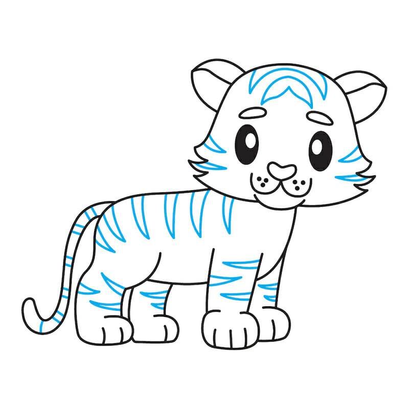 Step 11. Signature Tiger Stripes