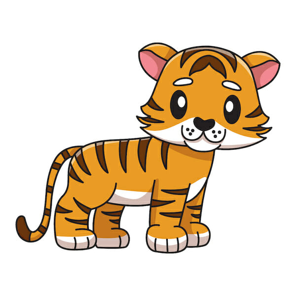 Step 13. Bring it to Life to Your Tiger with Color
