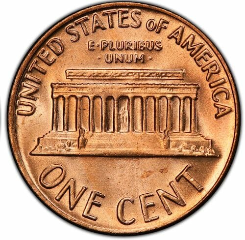 The 1969 Penny Reverse Side