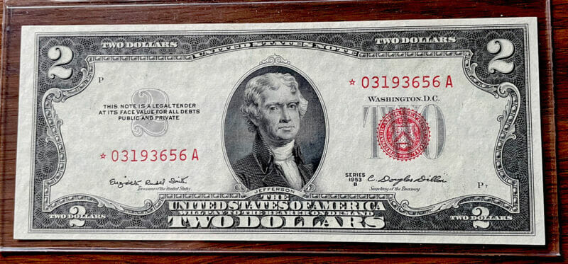 1953 B 2 Dollar Bill Series