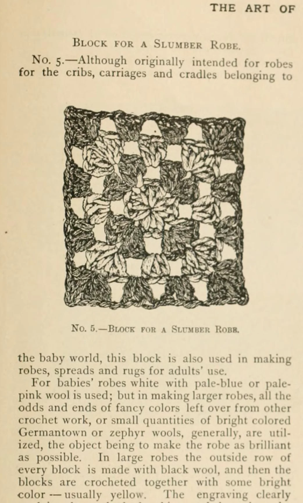 A Block for a Slumber Robe - The Art of Crocheting