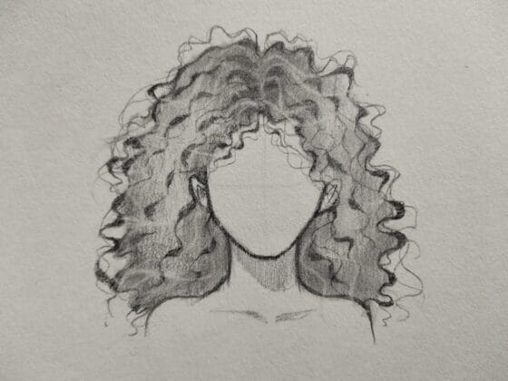How to draw curly hair
