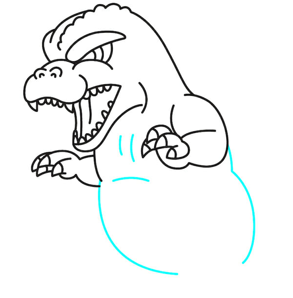 Step 12. Giving Godzilla His Sturdy Torso