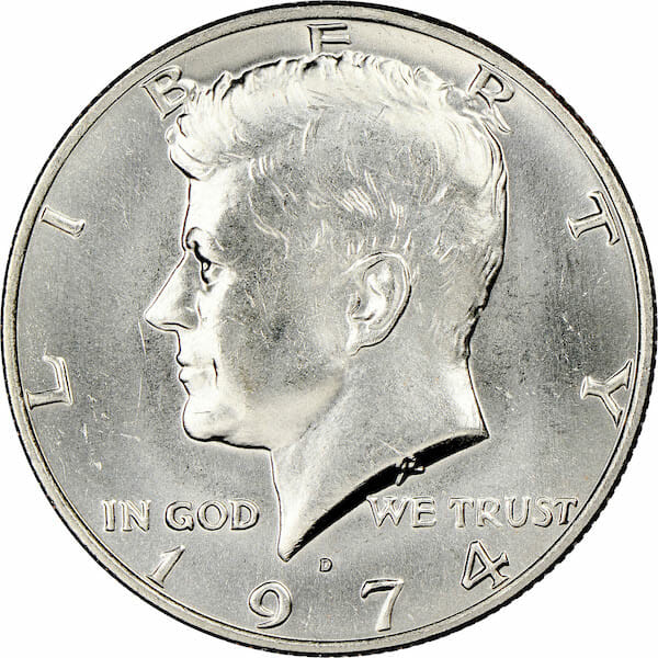 The 1974 Kennedy Half Dollar Obverse Side