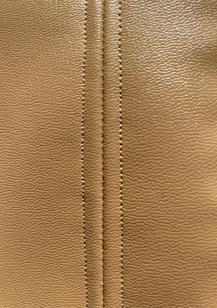 topstitched seam Leather