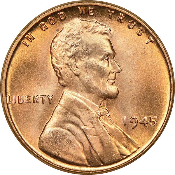 1945 Wheat Penny Obverse side