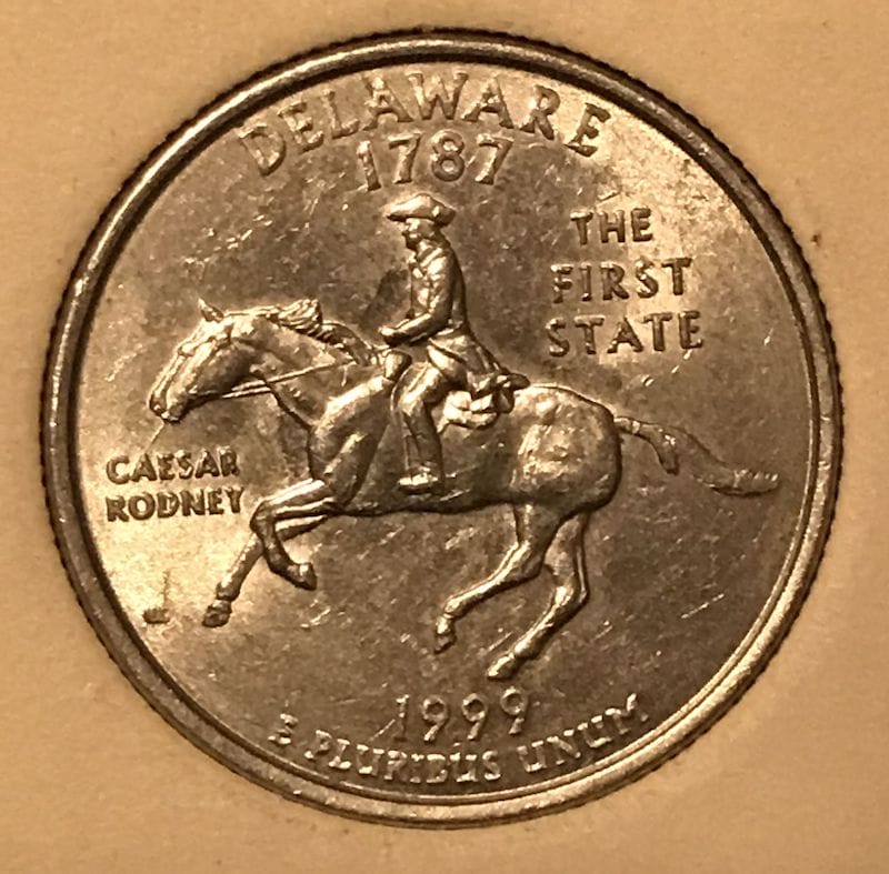 1999-P Delaware Spitting Horse Quarter